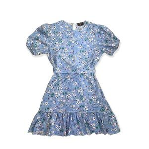 light blue floral dress